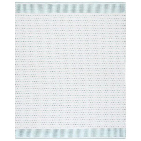 Safavieh 5 x 8 ft. Montauk Contemporary Rectangle Flat Weave Rug Aqua & Ivory MTK714J-5